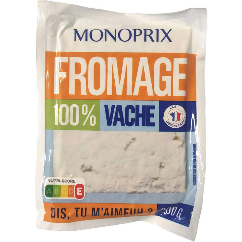 Monoprix Fromage 100% Vache 200g Monoprix Fromage 100% Vache 200g