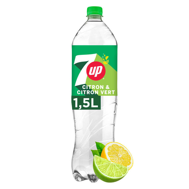 Seven Up 7up Soda citron & citron vert 1,5L Seven Up 7up Soda citron & citron vert 1,5L