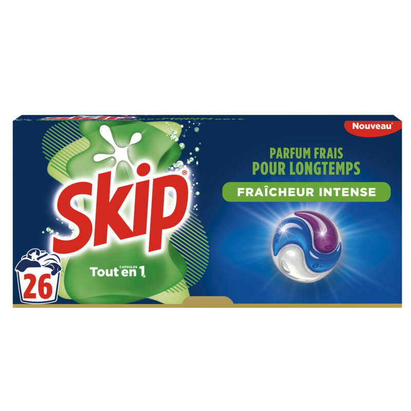 Skip Lessive Capsule Pods Fraîcheur Intense x26
