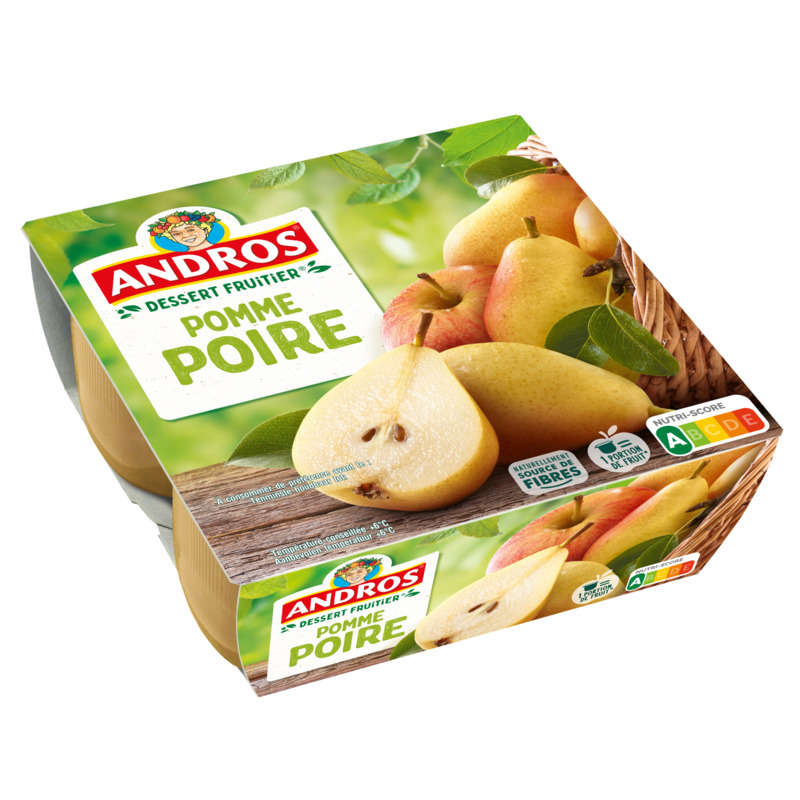 Andros Compote Pomme Poire 4x100g Andros Compote Pomme Poire 4x100g