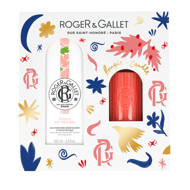 Roger & Gallet Coffret Eau Parfumée Bienfaisante Fleur de Figue et bougie parfumée Roger & Gallet Coffret Eau Parfumée Bienfaisante Fleur de Figue et bougie parfumée