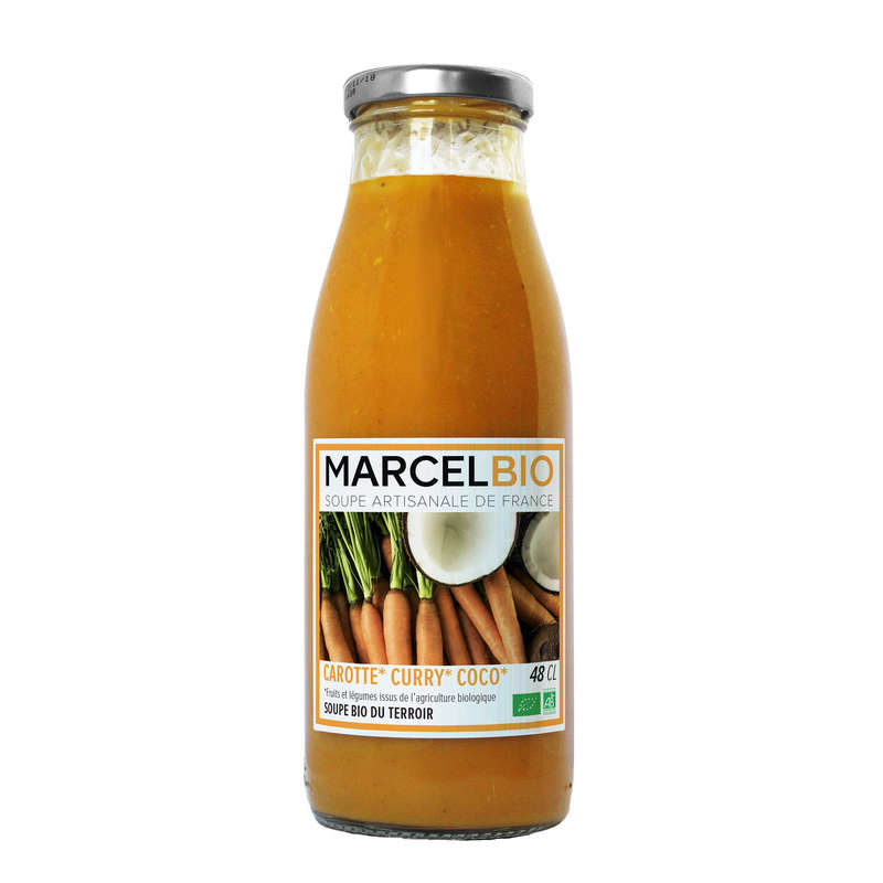 Marcel Bio Soupe de Carotte Curry & Coco Bio 48cl Marcel Bio Soupe de Carotte Curry & Coco Bio 48cl