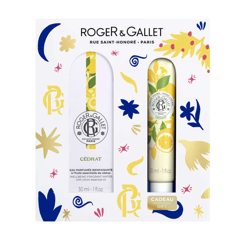 Roger & Gallet Coffret Eau Parfumée Bienfaisante Cédrat et crème mains Roger & Gallet Coffret Eau Parfumée Bienfaisante Cédrat et crème mains