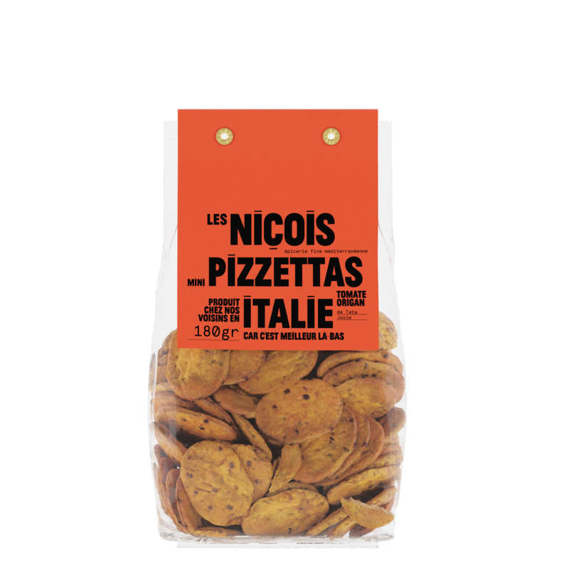 Les Niçois Mini-Pizzetta, Tomate, Origan de Tata Josie 180g Les Niçois Mini-Pizzetta, Tomate, Origan de Tata Josie 180g