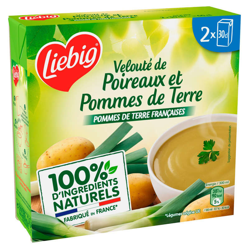 Liebig PurSoup' Velouté de Poireaux et Pommes de terre 2x30cl Liebig PurSoup' Velouté de Poireaux et Pommes de terre 2x30cl