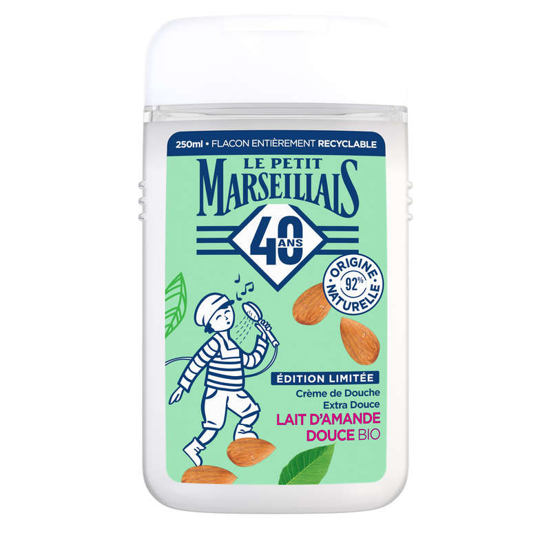 Le Petit Marseillais Crème de douche Lait amande Bio 250ml Le Petit Marseillais amande bio 250ml