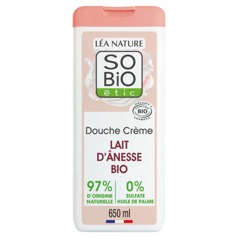 SO'BiO Étic Crème de douche Hydratante au lait d'ânesse Bio 650ml SO'BiO Étic Crème de douche Hydratante au lait d'ânesse Bio 650ml