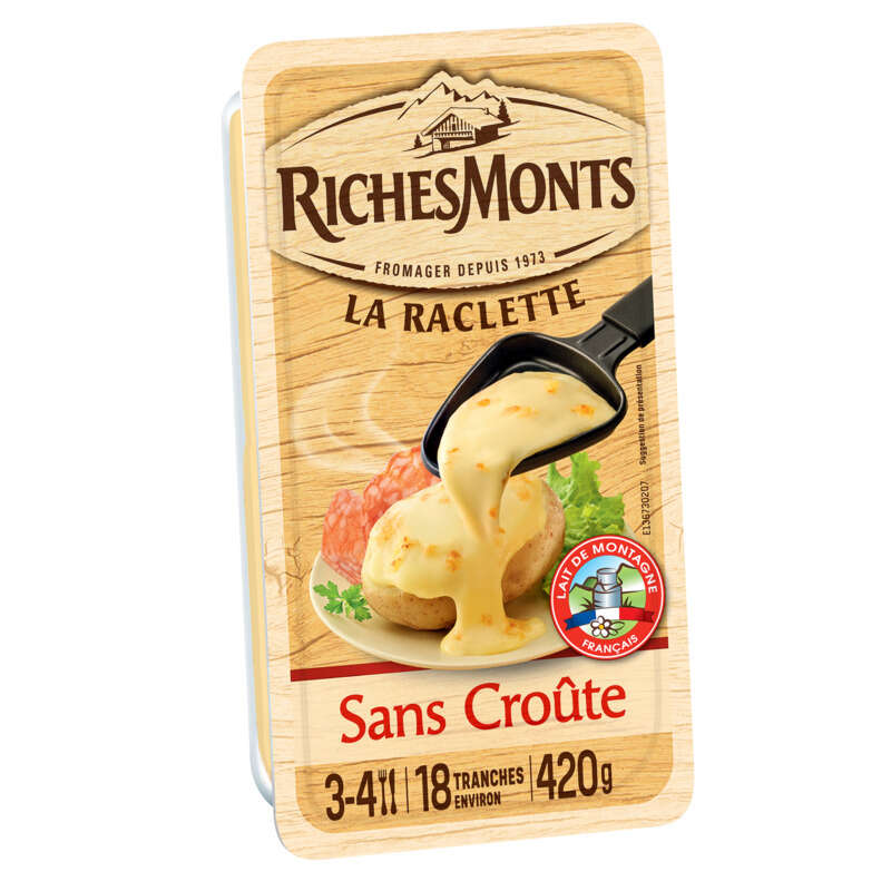 RichesMonts La Raclette Sans Croûte 420g RichesMonts La Raclette Sans Croûte 420g