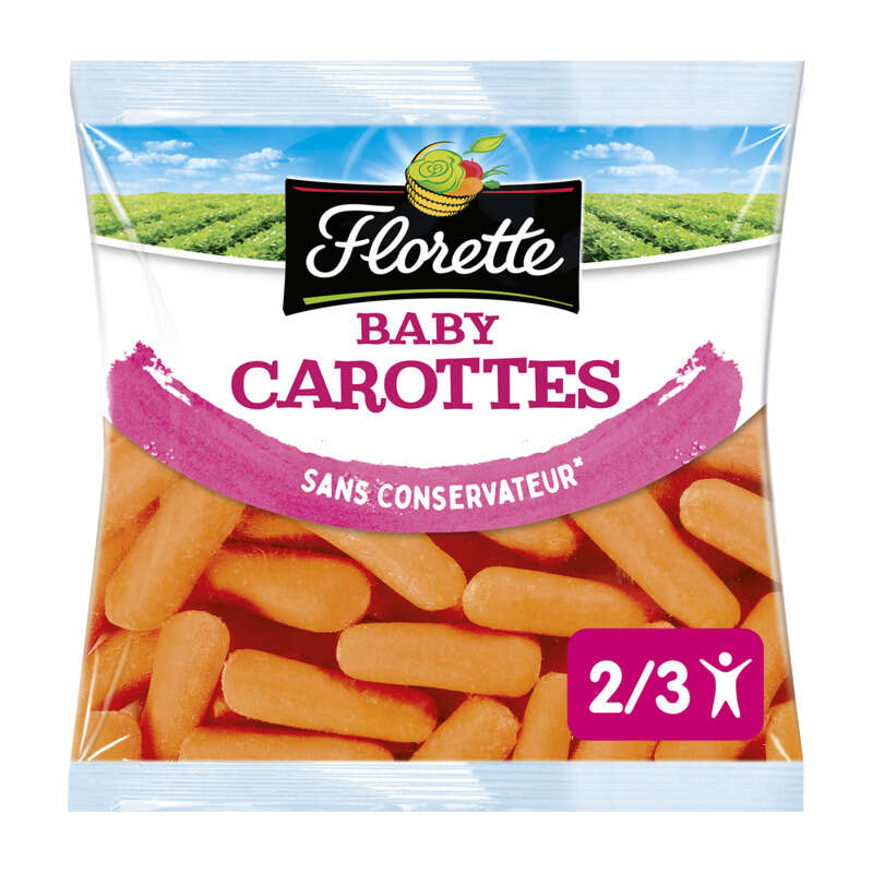 Florette Baby carottes, sans conservateur 250g Florette Baby carottes, sans conservateur 250g