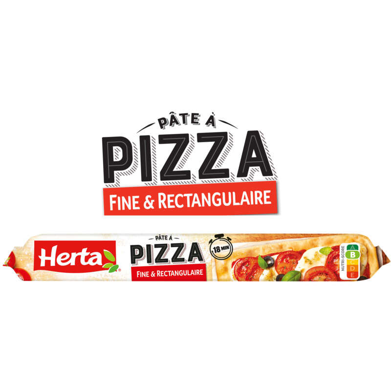 Herta Pâte à Pizza fine et rectangulaire 390g Herta Pâte à Pizza fine et rectangulaire 390g