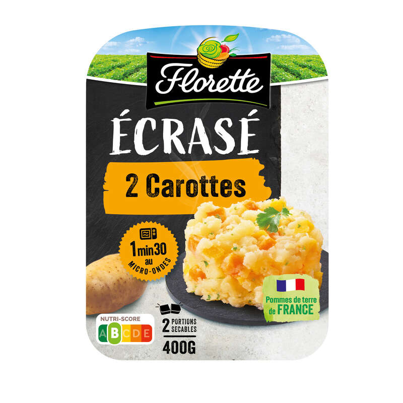 Créaline Écrasé de pommes de terre et carottes 2x200g Créaline Écrasé de pommes de terre et carottes 2x200g