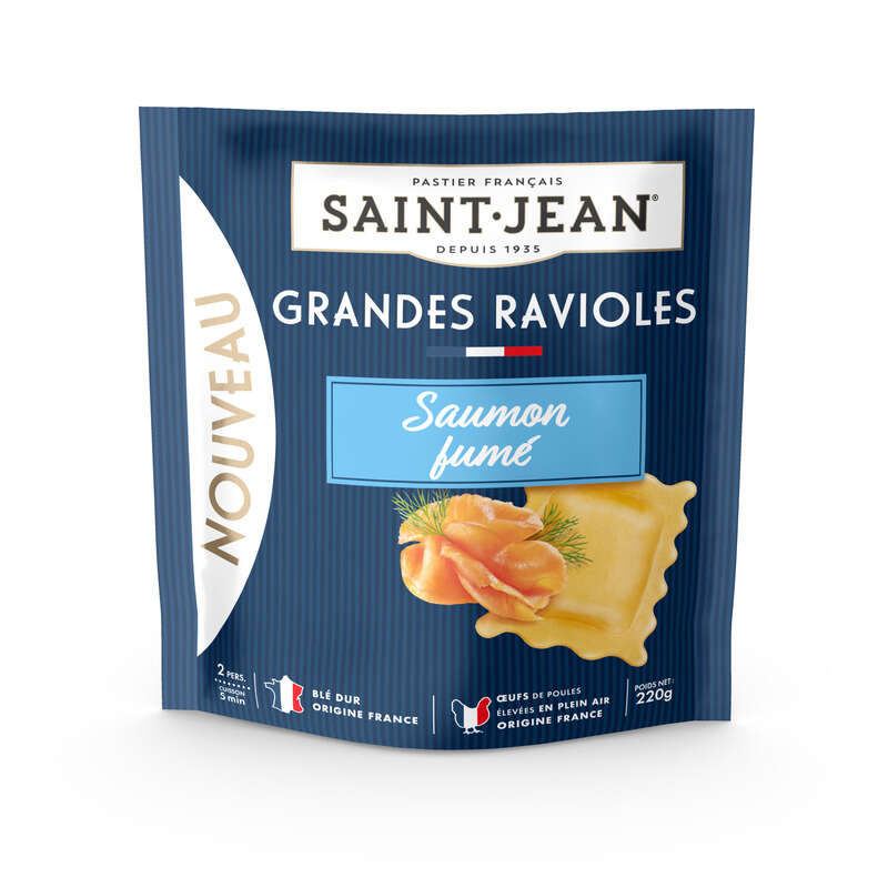 Saint Jean Grandes Ravioles au Saumon Fumé 220g Saint Jean Grandes Ravioles au Saumon Fumé 220g