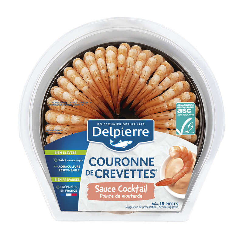 Delpierre Couronne De Crevettes + Sauce Cocktail 130g Delpierre Couronne De Crevettes + Sauce Cocktail 130g
