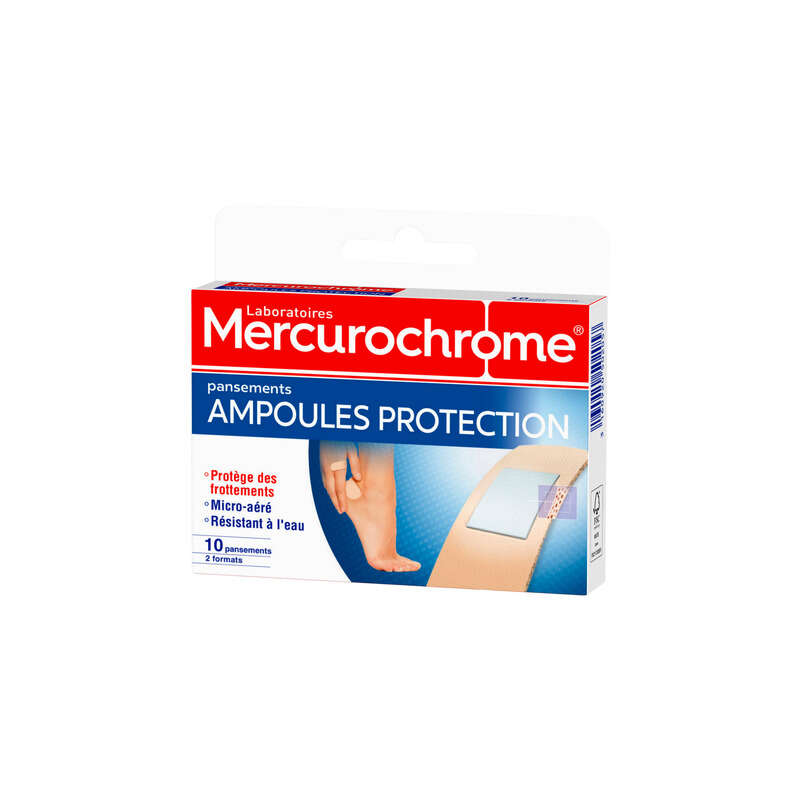 Mercurochrome Pansements Ampoules Protection x10 Mercurochrome Pansements Ampoules Protection x10