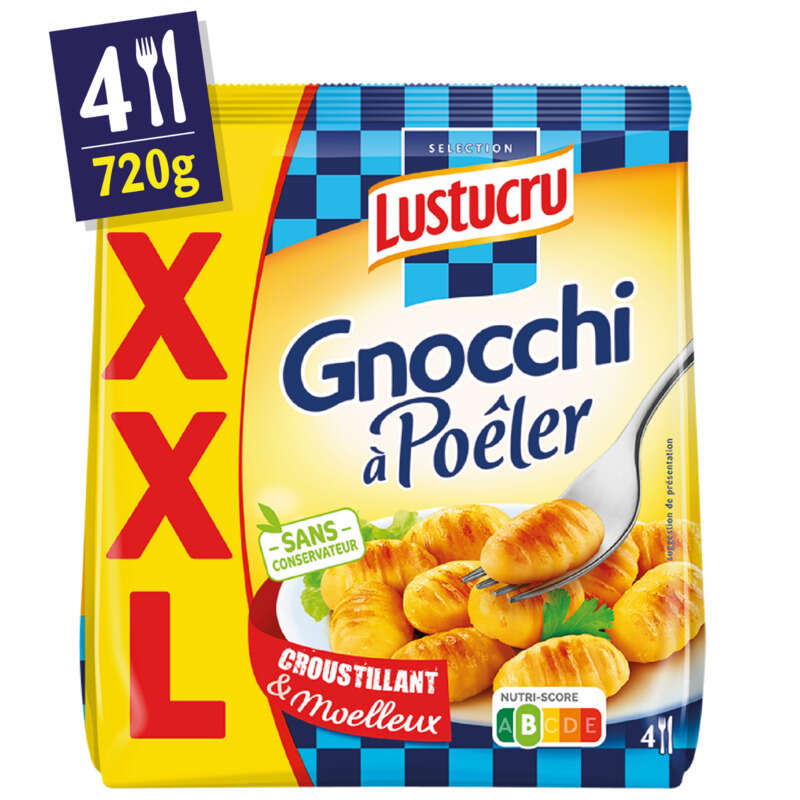 Lustucru Gnocchi à poêler format XXL 720g Lustucru Gnocchi à poêler format XXL 720g