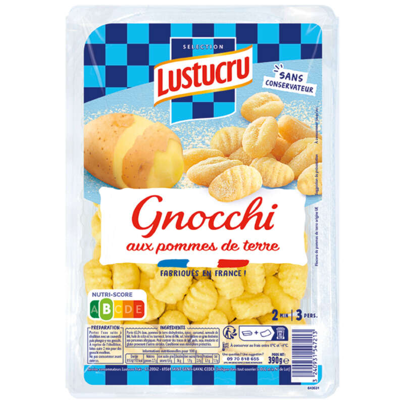 Lustucru Gnocchi aux pomme de terre 390g Lustucru Gnocchi aux pomme de terre 390g