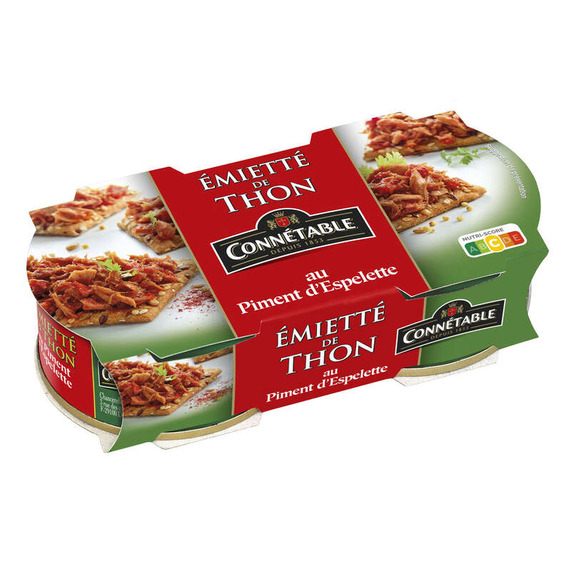 Connétable Emietté De Thon Au Piment D'Espelette 2x80g Connétable Emietté De Thon Au Piment D'Espelette 2x80g
