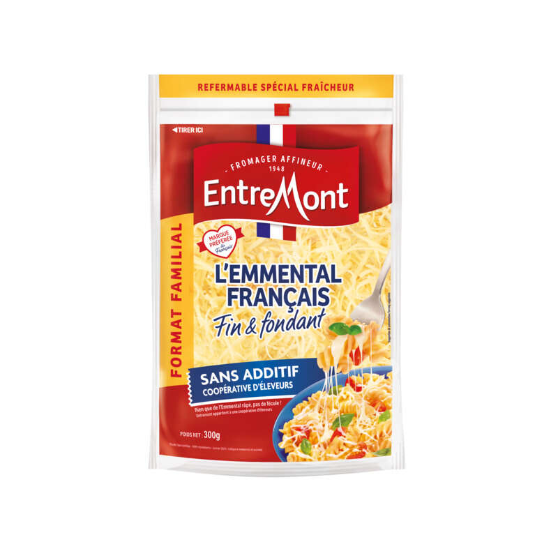 EntreMont L'Emmental français râpé extra fin 300g Entremont l'Emmental français râpé extra fin 300g
