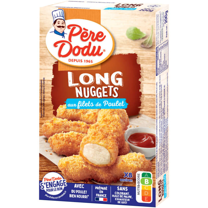 Père Dodu Nuggets De Filets De Poulet Longs 200g Père Dodu Nuggets De Filets De Poulet Longs 200g