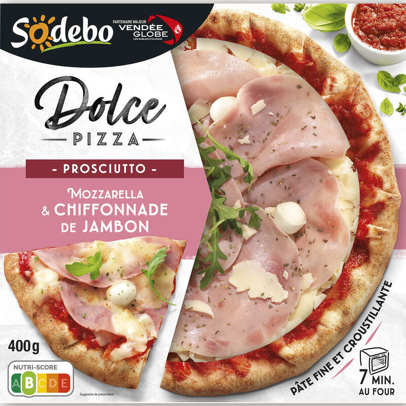 Sodebo Pizza Dolce Prosciutto Jambon Mozzarella 400g Sodebo Pizza Dolce Prosciutto Jambon Mozzarella 400g