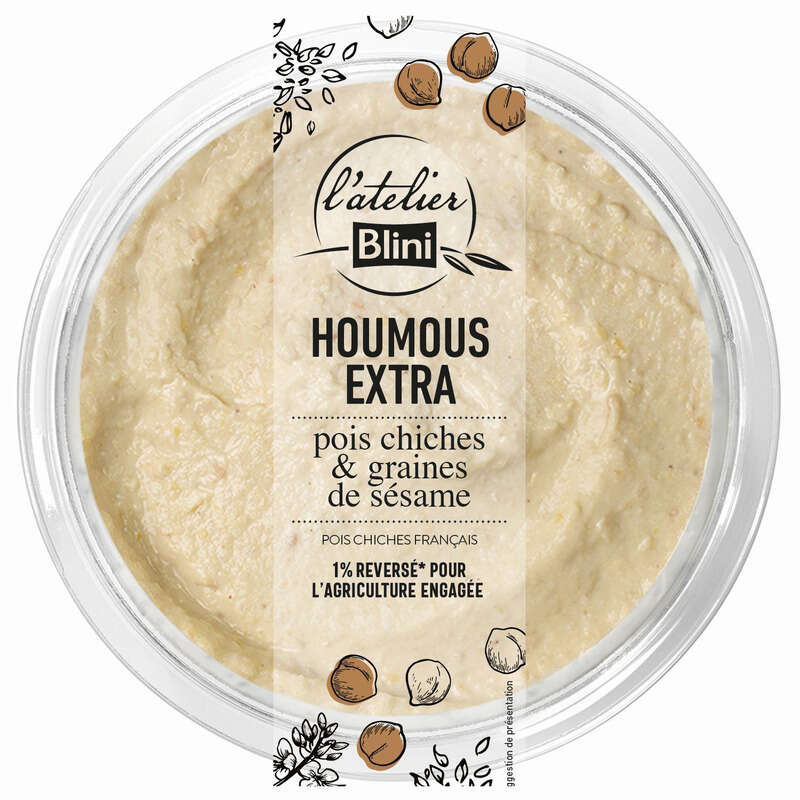 Atelier Blini Houmous extra le pot de 175g Atelier blini Houmous extra le pot de 175g
