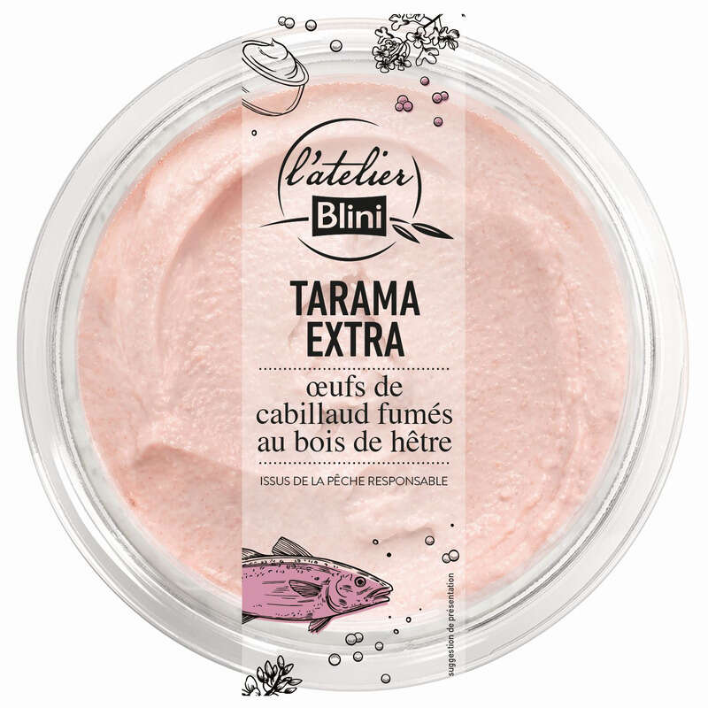 L'Atelier Blini Tarama Aux Œufs De Cabillaud Le Pot De 175g L'Atelier Blini Tarama Aux Œufs De Cabillaud Le Pot De 175g
