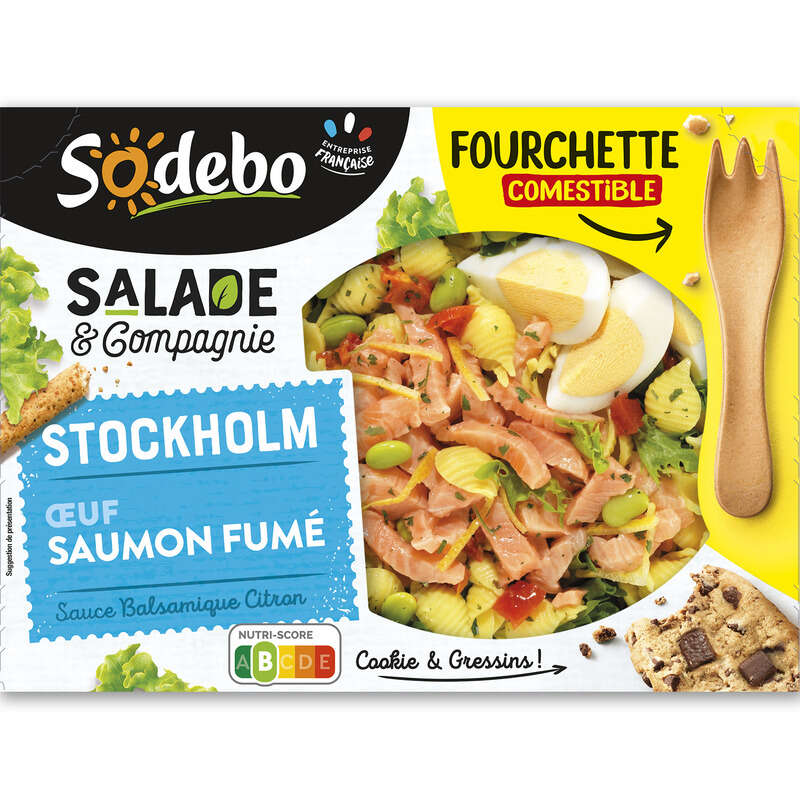 Sodebo Salade & Compagnie Stockholm Saumon Crudités 320g Sodebo Salade & Compagnie Stockholm Saumon Crudités 320g