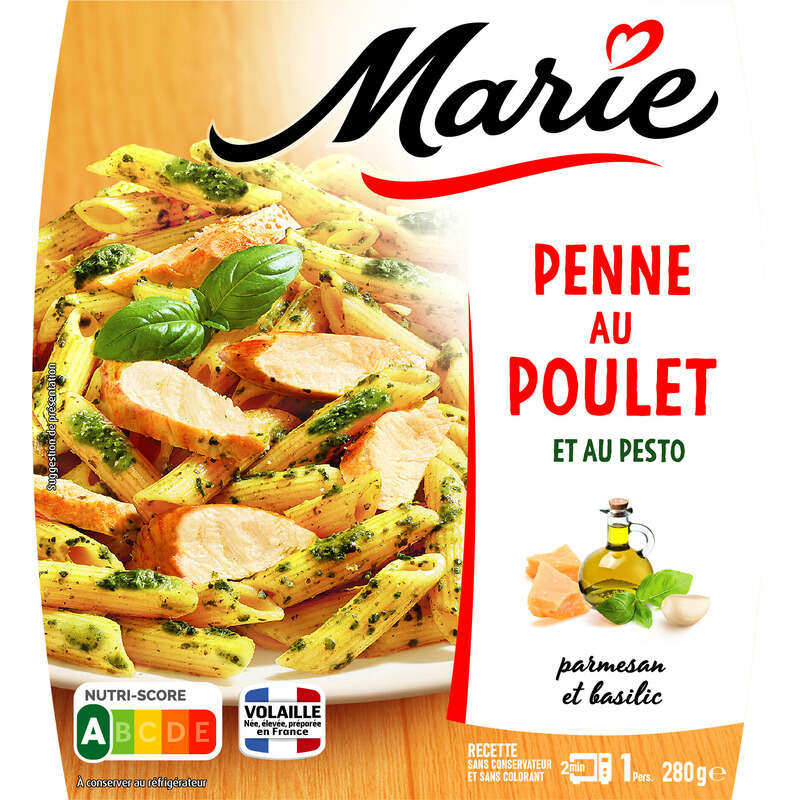 Marie Penne au Poulet Sauce Pesto 280g Marie Penne au Poulet Sauce Pesto 280g