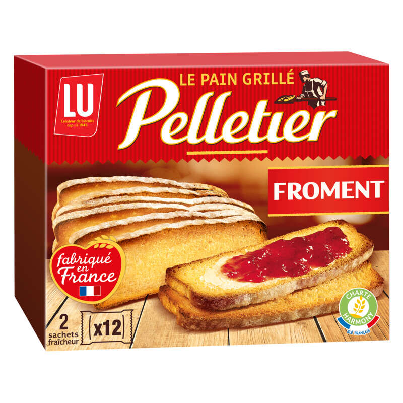 Lu Pelletier Pain grillé au Froment 500g Lu Pelletier Pain grillé au Froment 500g