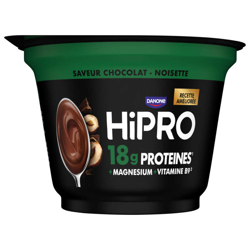 Hipro Protéines Crème Dessert saveur Chocolat Noisette 180g Hipro Protéines Crème Dessert saveur Chocolat Noisette 180g