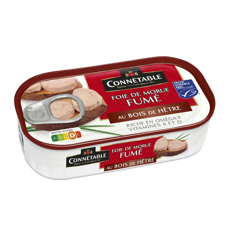 Connétable Foie De Morue Fumé Au Bois De Hêtre 121g Connétable Foie De Morue Fumé Au Bois De Hêtre 121g