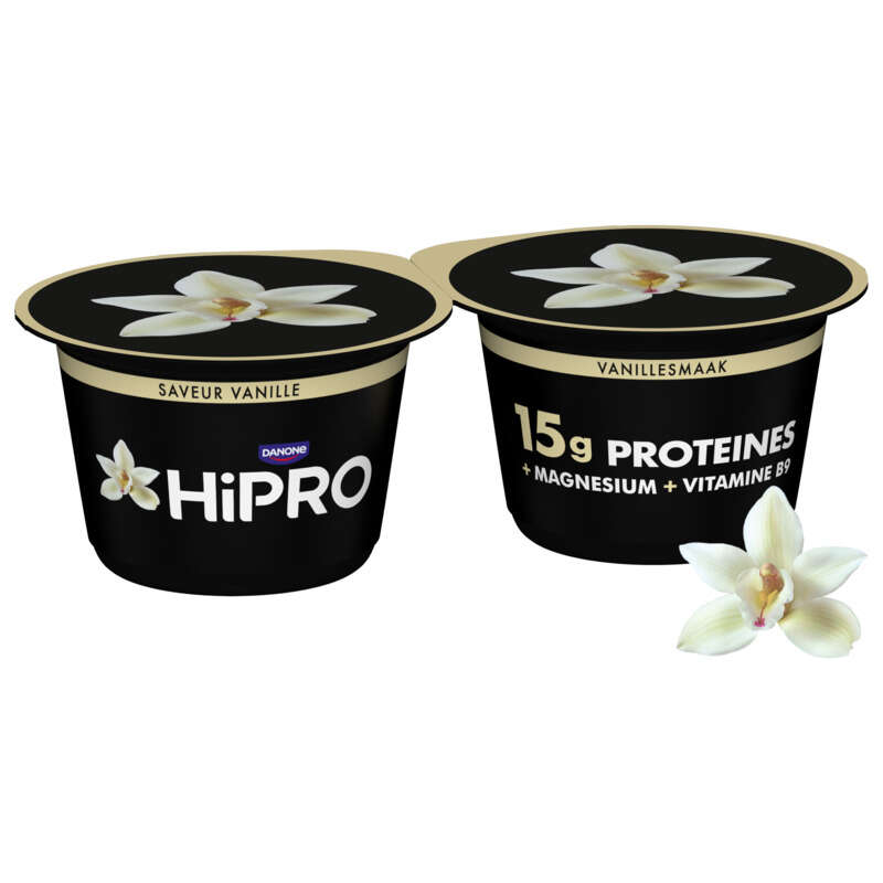 Hipro Yaourt Vanille 15g Protéines 2x160g Hipro Yaourt Vanille 15g Protéines 2x160g