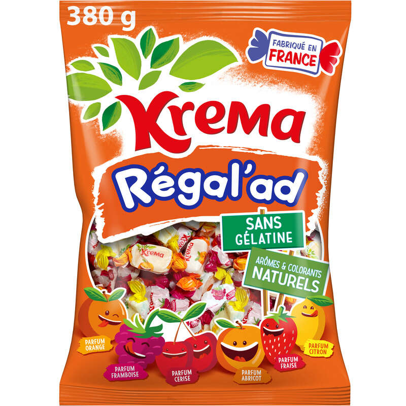 Krema Bonbons Regal'ad Sans Gélatine 380g Krema Bonbons Regal'ad Sans Gélatine 380g