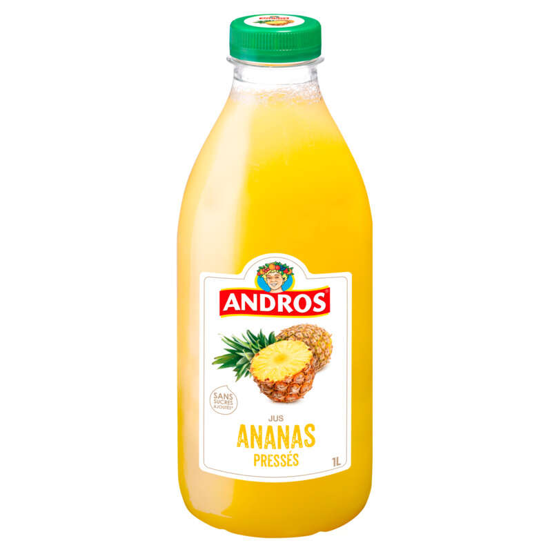 Andros Jus d'Ananas la bouteille de 1L Andros Jus d'Ananas la bouteille de 1L