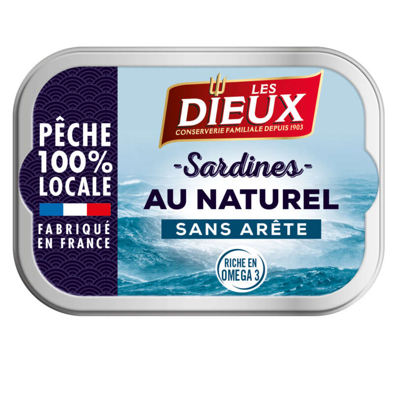 Le Trésor des Dieux Sardines au Naturel sans arête 80,5g Le Trésor des Dieux Sardines au Naturel sans arête 80,5g