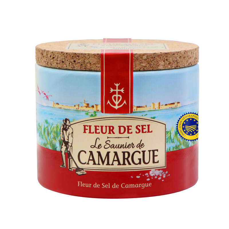 Le Saunier de Camargue Fleur de sel boite ronde 125g Le Saunier de Camargue Fleur de sel boite ronde 125g