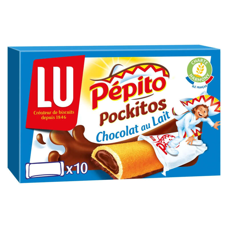Lu Pepito Pockitos Barre fourrés au Chocolat au Lait 295g Lu Pepito Pockitos Barre fourrés au Chocolat au Lait 295g