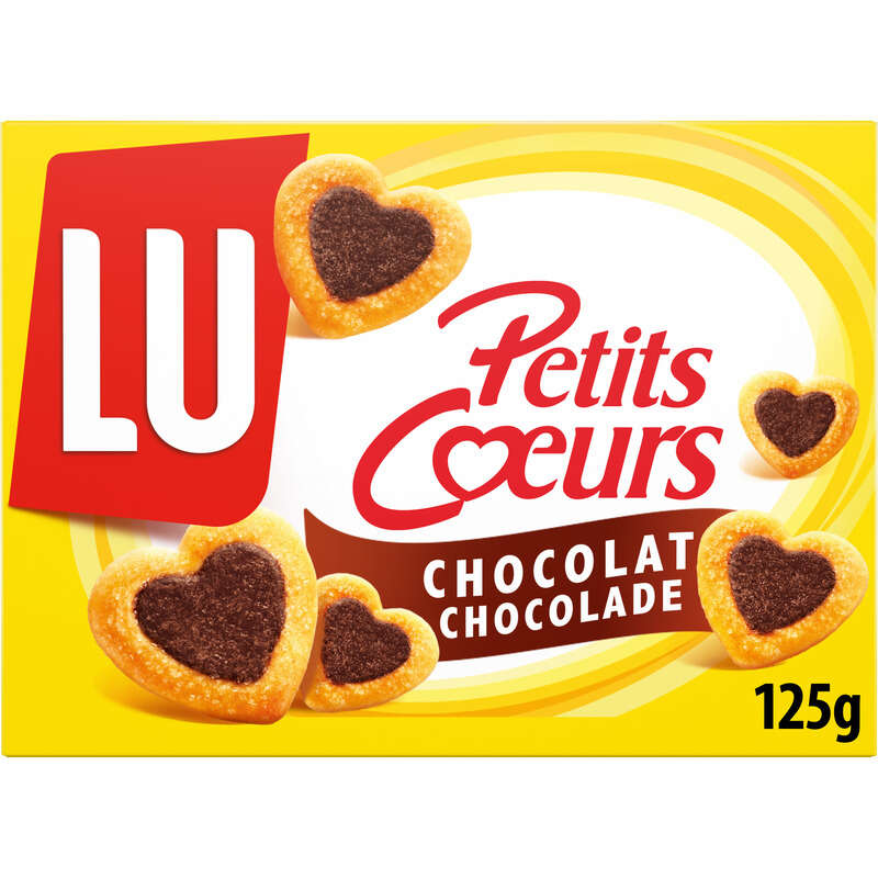 Lu Petits Cœurs Biscuits feuilletés au Chocolat 125g Lu Petits Cœurs Biscuits feuilletés au Chocolat