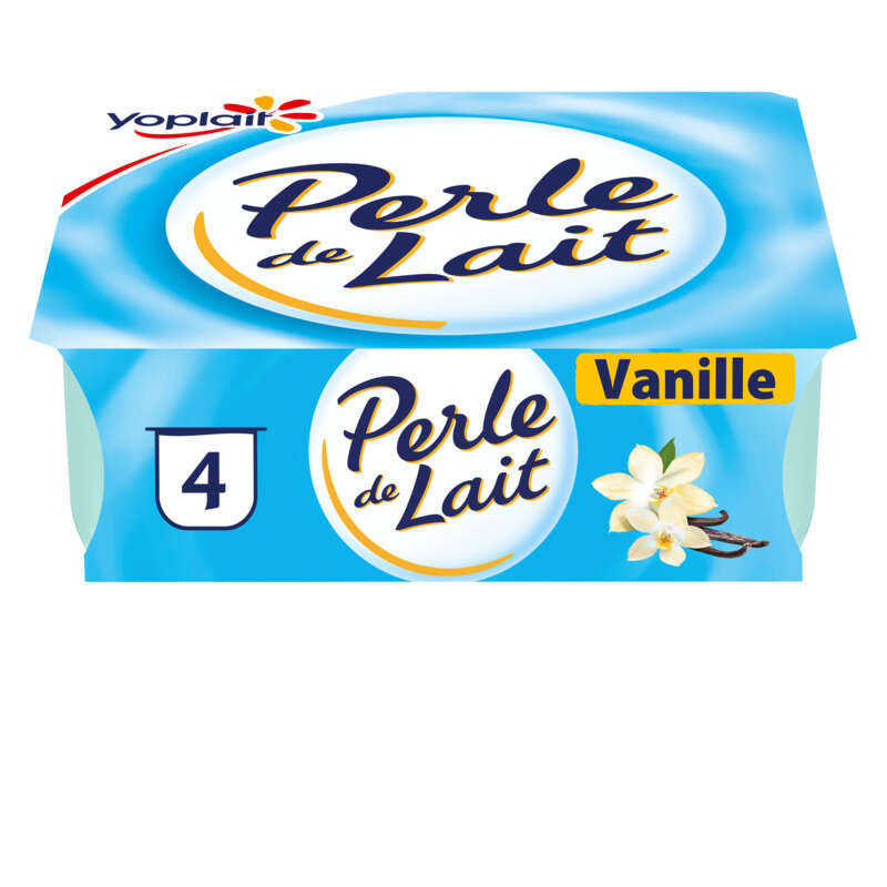 Yoplait Perle De Lait Vanille Yaourt Brassé Pots 4x125g Yoplait Perle De Lait Vanille Yaourt Brassé Pots 4x125g