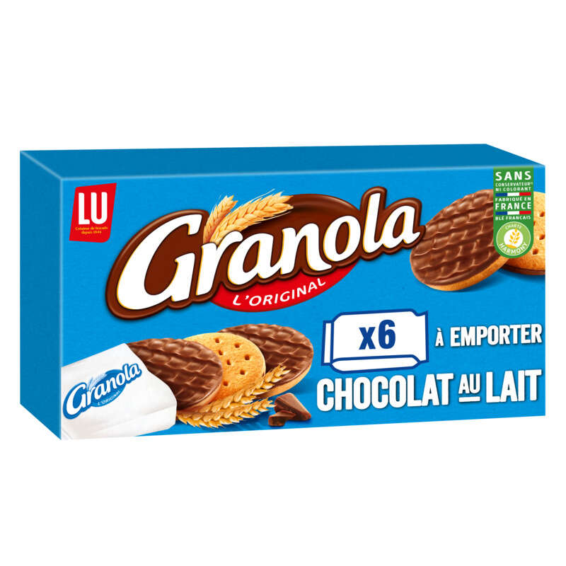 Granola Sablés nappés au Chocolat au Lait 225g Granola Sablés nappés au Chocolat au Lait 225g