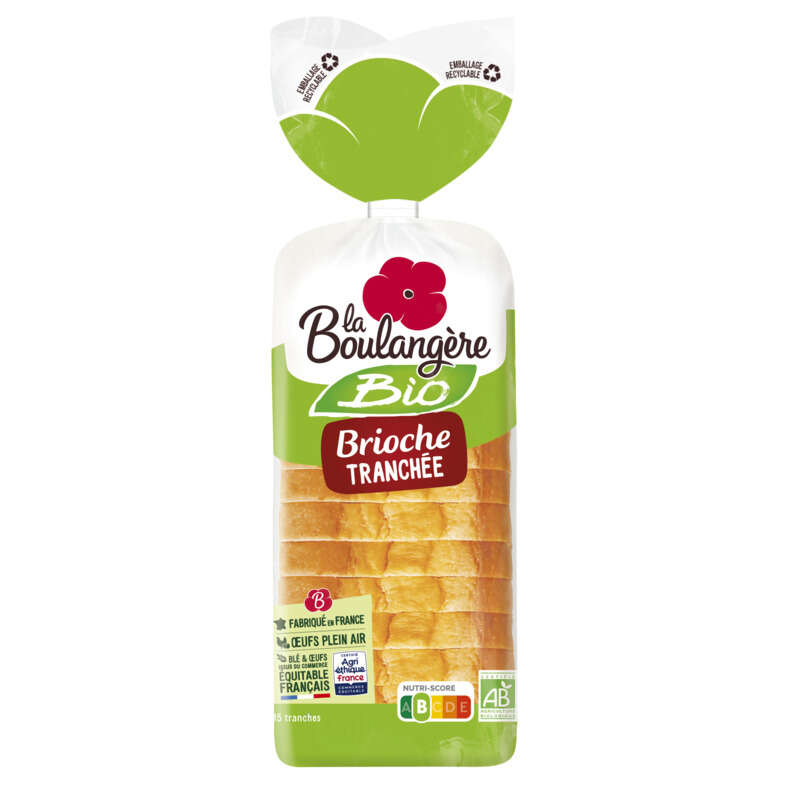 La Boulangère Brioche tranchée bio 400g La Boulangère Brioche tranchée bio 400g