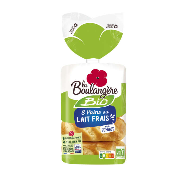 La Boulangère Pains au lait Bio x8 280g