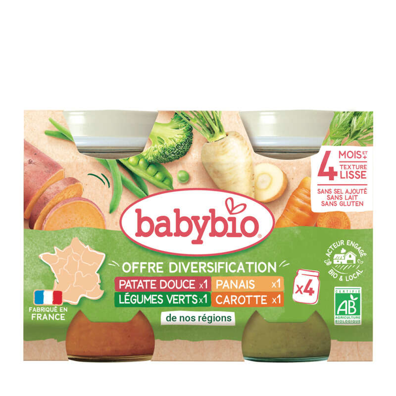 Babybio mes 1ers légumes de nos régions bio 130g Babybio mes 1ers légumes de nos régions bio 130g