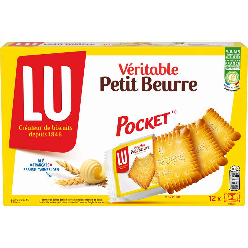 Lu Véritable Petit Beurre Biscuits Pocket 300g Lu Véritable Petit Beurre Biscuits Pocket 300g
