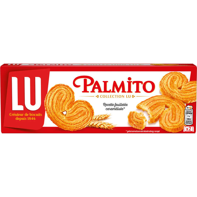 Lu Palmito Biscuits feuilletés Caramélisées 100g Lu Palmito Biscuits feuilletés Caramélisées 100g