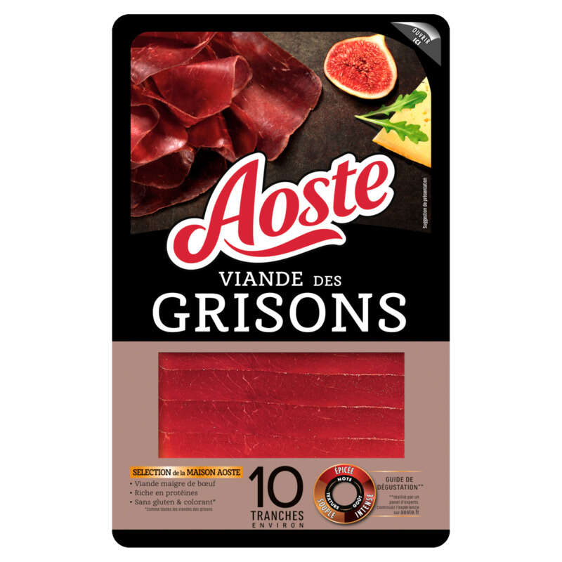 Aoste Viande Des Grisons 10 Tranches - 70g Aoste Viande Des Grisons 10 Tranches - 70g