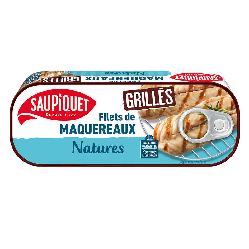 Saupiquet Filets De Maquereaux Grillés Natures 120g Saupiquet Filets De Maquereaux Grillés Natures 120g