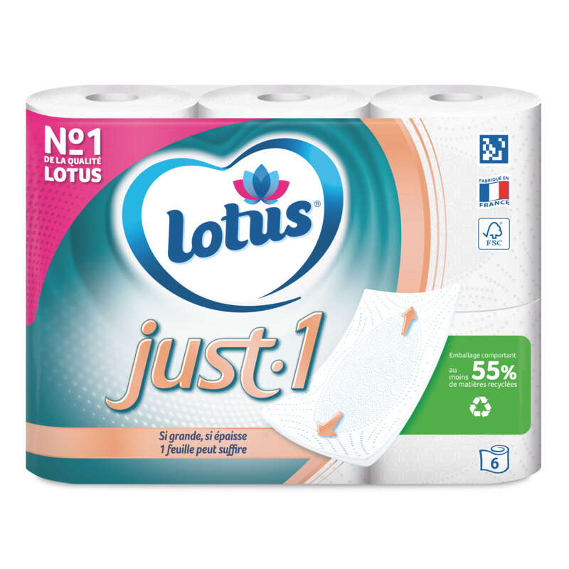 Lotus Papier Toilette Just.1 x6 Lotus Papier Toilette Just.1 x6