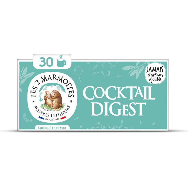 Les 2 Marmottes Infusion Cocktail Digest à l'Anis 30 Sachets 55g Les 2 Marmottes Infusion Cocktail Digest à l'Anis 30 Sachets 55g