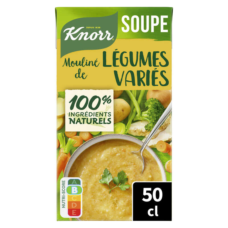Knorr Soupe Liquide Mouliné de Légumes Variés 50cl Knorr Soupe Liquide Mouliné de Légumes Variés 50cl